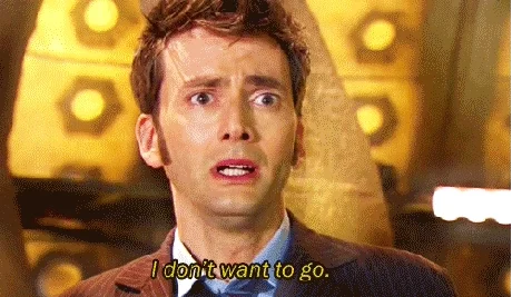 Animated clip of Dr. Who saying, 'I don't want to go.'